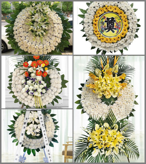 山东青岛莱西市马连庄镇怀古庄村花圈速递